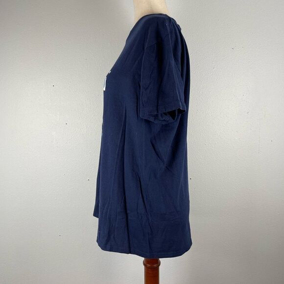 Navy Blue Mmmmm Pie Graphic T-Shirt Size L EUC - Picture 3 of 5